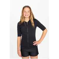 Ladies Short Sleeve Black PBT Rashie
    		
