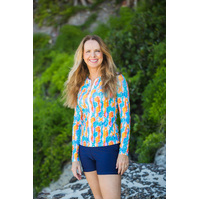 Ladies Long Sleeve Watercolour Rashie SIZE 6
    		