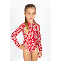 Girls Butterfly Long Sleeve Bathers (no size 6)
    		