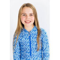 Girls Summer Blue Long Sleeve Bathers [Children's Sizes: 4]
    		
