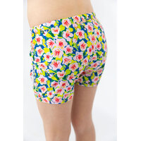 Girls Hibiscus Swim Trunks [Size: 14]
    		