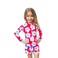 Girls Red Flower Trunk (Sizes 3-12, no size4)
    		