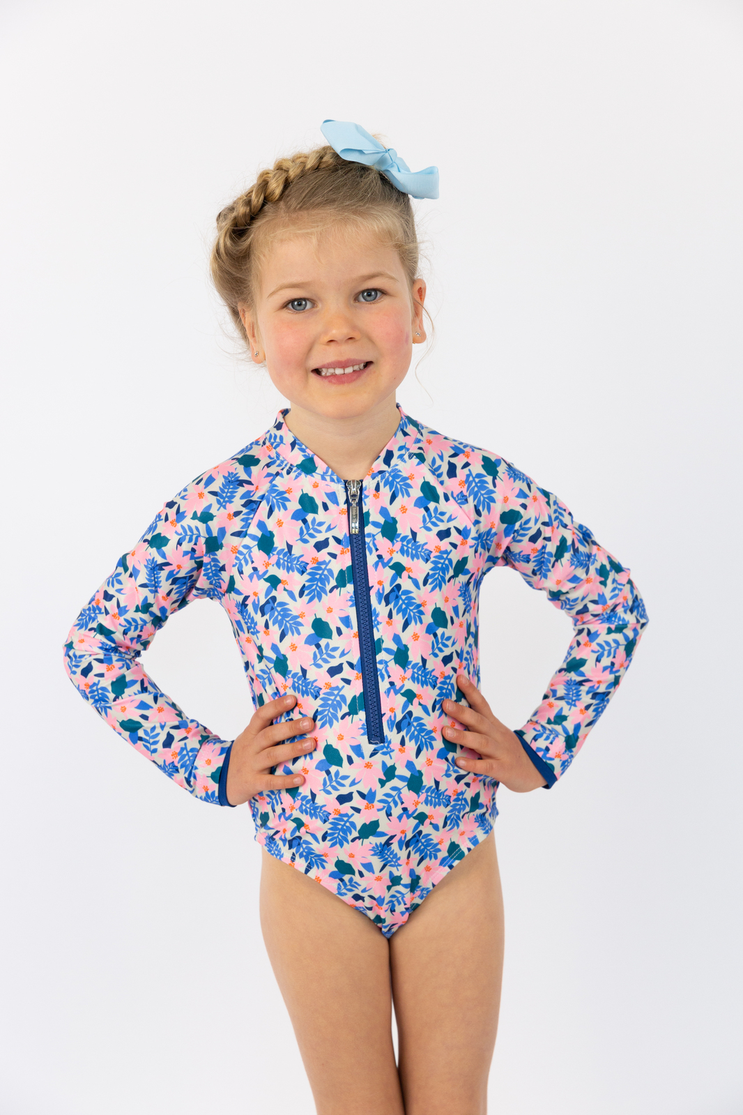 Jasmine Long Sleeve Bathers | Girls Swimsuit | Free Shipping Over $50