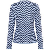 Ladies Long Sleeve Chevron Blue Rashie
    		