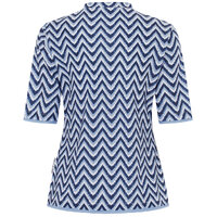 Ladies Short Sleeve Chevron Blue Rashie
    		