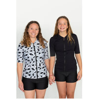 Ladies Short Sleeve Leopard Rashie
    		