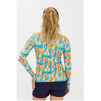 Ladies Long Sleeve Watercolour Rashie SIZE 6
    		