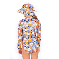 Girls Flower Power Long Sleeve Bathers (6,8,12,14)
    		