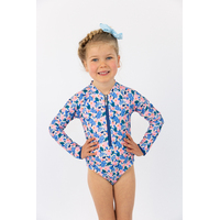 Girls Jasmine Long Sleeve Bathers (4,6,12,14)
    		