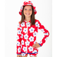 Red Flower Swim Hat
    		