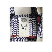 Beach Bag Blue Leaf
    		