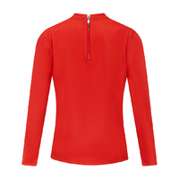 Long Sleeve Kids Plain Red Rashie 
    		