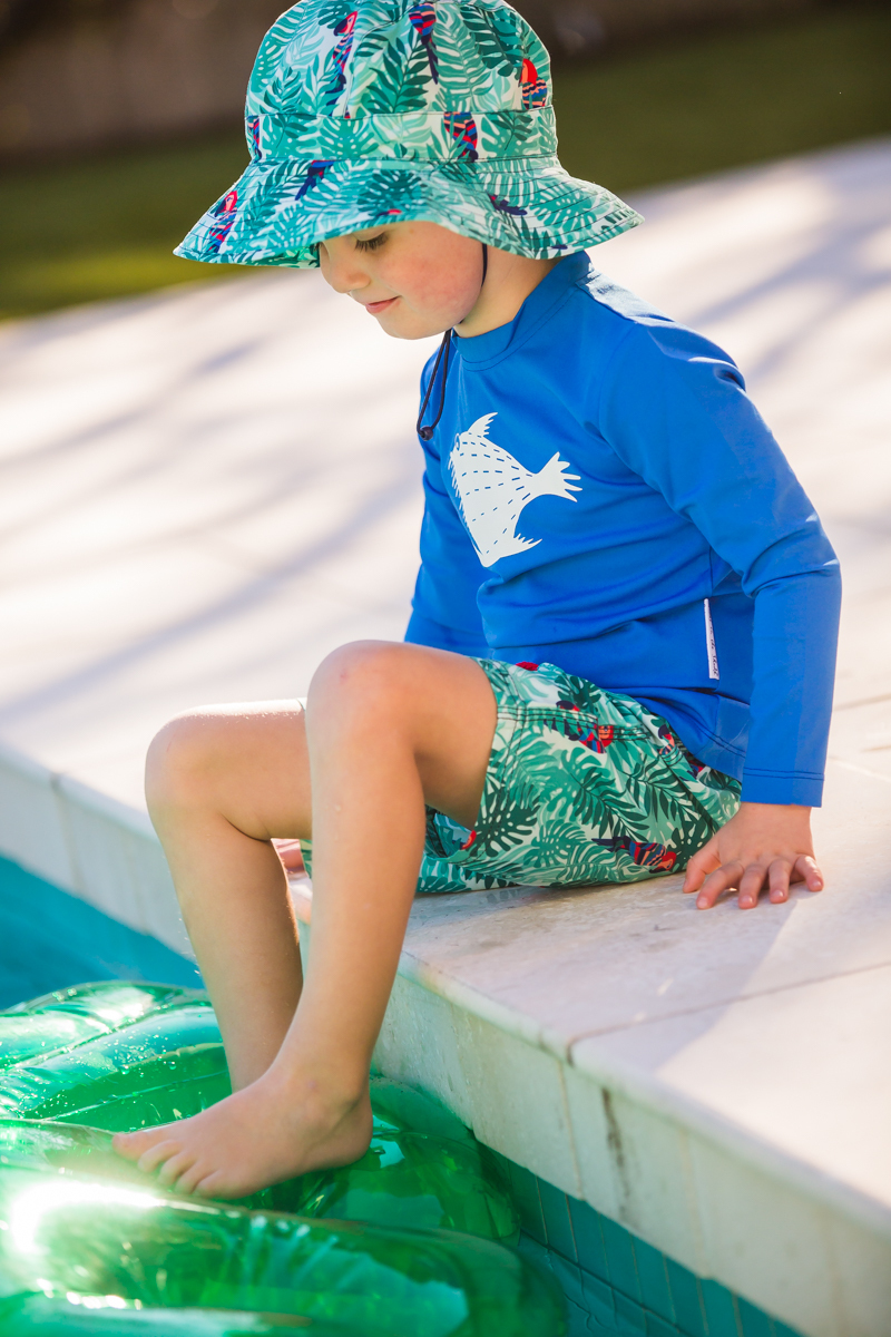 Boys Swim Trunks Swim Hat Bundle & Save