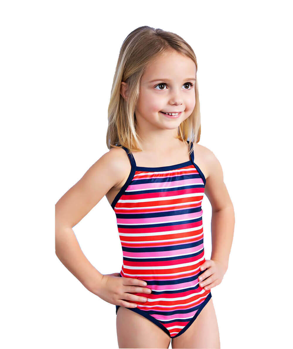 Candy Stripe Bathers | Girls Swimsuit | Swimwear Bargains