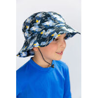 side view of boy wearing the Summer Fun Swim Hat 