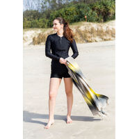 Ladies Black Rashie and Swim Shorts  Bundle 