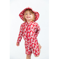 Girls Butterfly UV Suit and Hat Bundle 