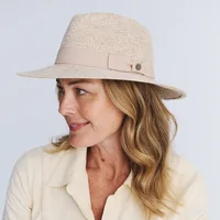 LADIES SHERRY FEDORA OATMEAL (Cancer Council) 