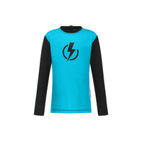 Long Sleeve Kids Lightning Blue Rashie (3-6,12,14) 