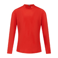 Long Sleeve Kids Plain Red Rashie  
