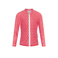 Girls Pinwheel Red Long Sleeve Rashie (SIZES 1,2,3,4,6,7) 