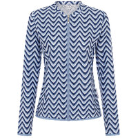 Ladies Long Sleeve Chevron Blue Rashie 