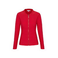 Ladies Long Sleeve Raspberry Red Rashie  