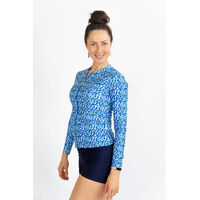Ladies Long Sleeve Summer Blue Rashie  