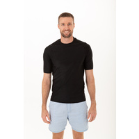 Mens Short Sleeve Black Rashie (1 XXL ONLY)) 