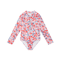 Girls Coral Long Sleeve Bathers (8,10,12,14) 