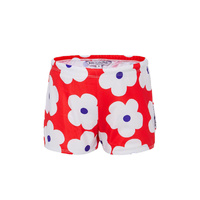 Girls Red Flower Trunk (Sizes 3-12, no size4) 