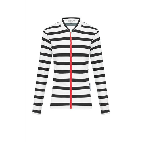 Ladies Black Stripe Rashie